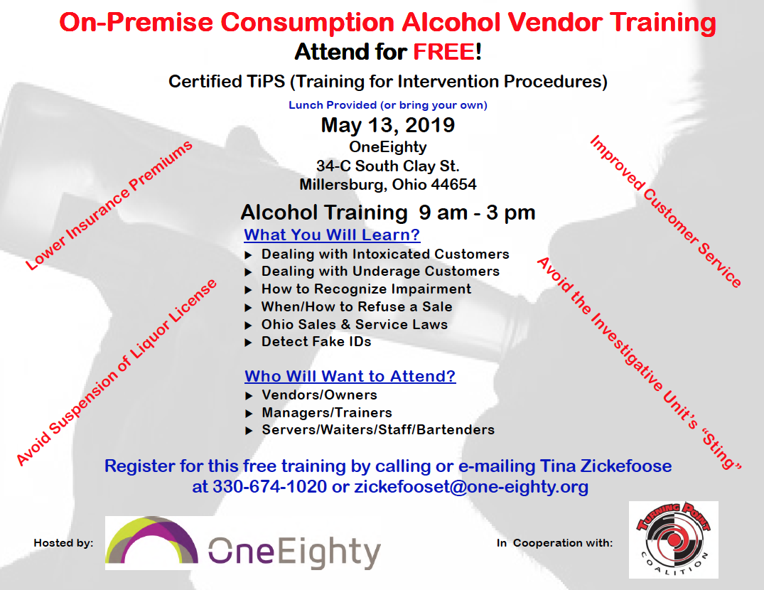 On-Premise Consumption Alcohol Vendor Training - May 11, 11 - 11 ...